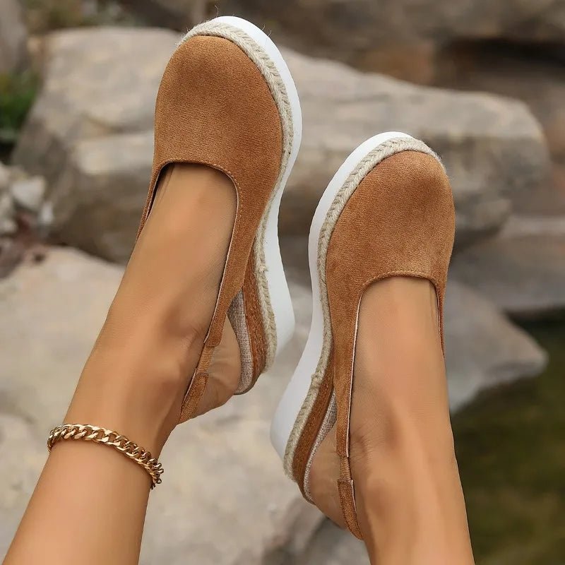 Women's Orthopedic Platform Sandals Slip-On Comfort Espadrille