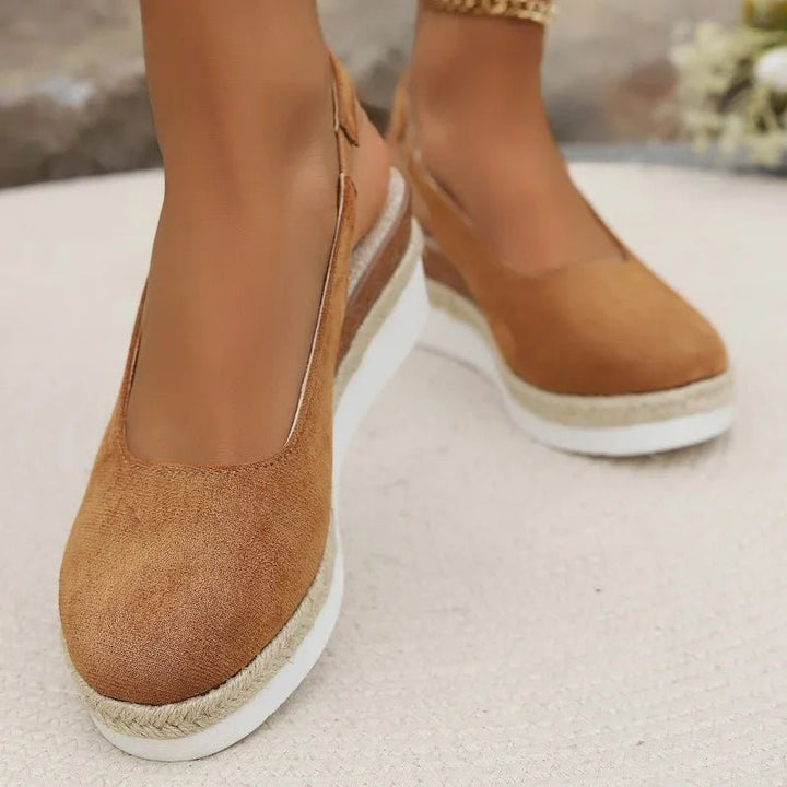 Women's Orthopedic Platform Sandals Slip-On Comfort Espadrille