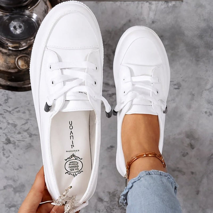 Women's Orthopedic Sneakers Lace-Up Comfort Support - White