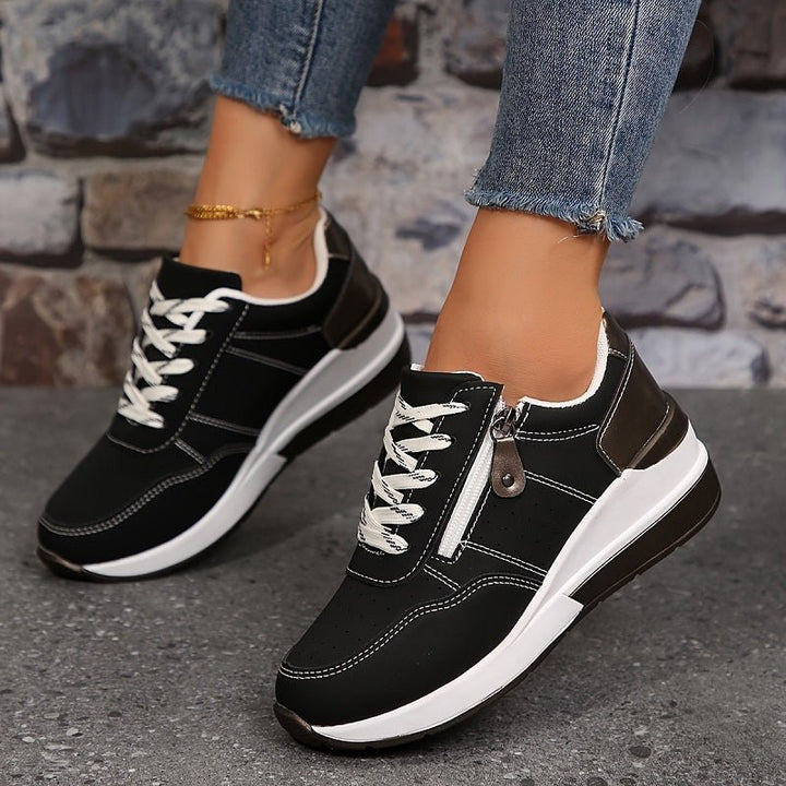 Women's Orthopedic Sneakers Low Cut Lace-Up Comfort Walking
