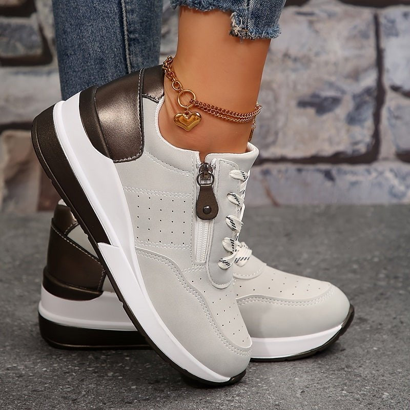 Women's Orthopedic Sneakers Low Cut Lace-Up Comfort Walking