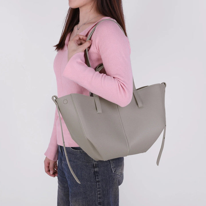 Women's Oversized Vintage PU Leather Shoulder Tote Bag