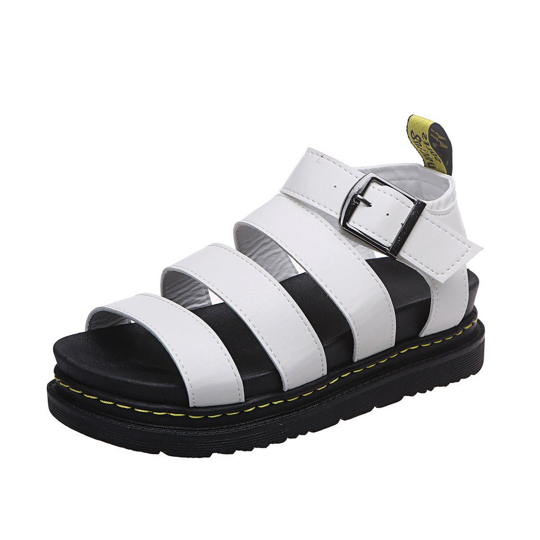 Women's Platform Strappy Comfortable Sandals Buckle Chunky Sole