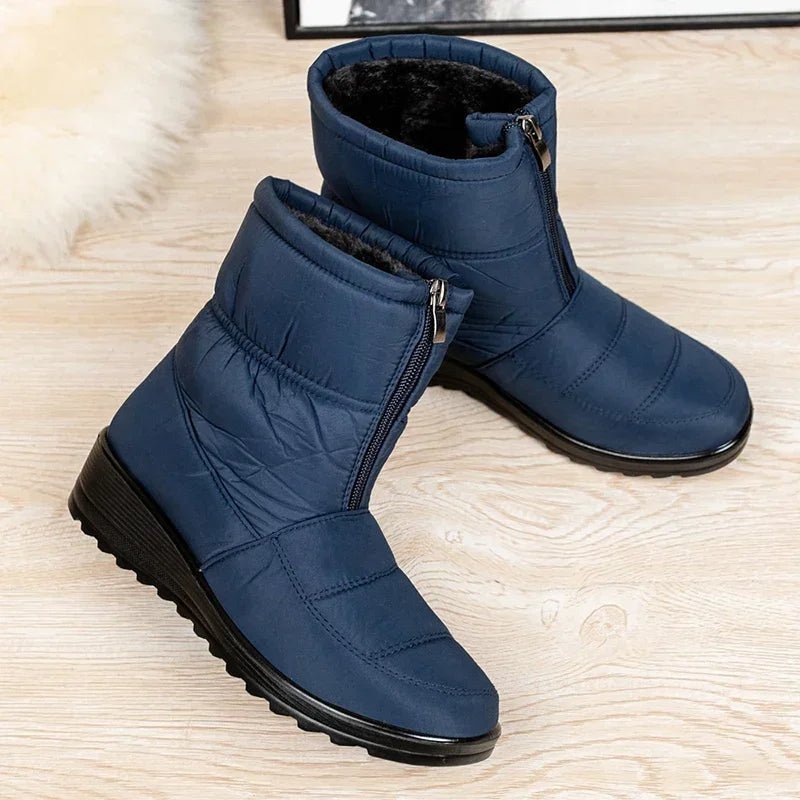 Women's Waterproof Boots Winter Snow Quilted Ankle