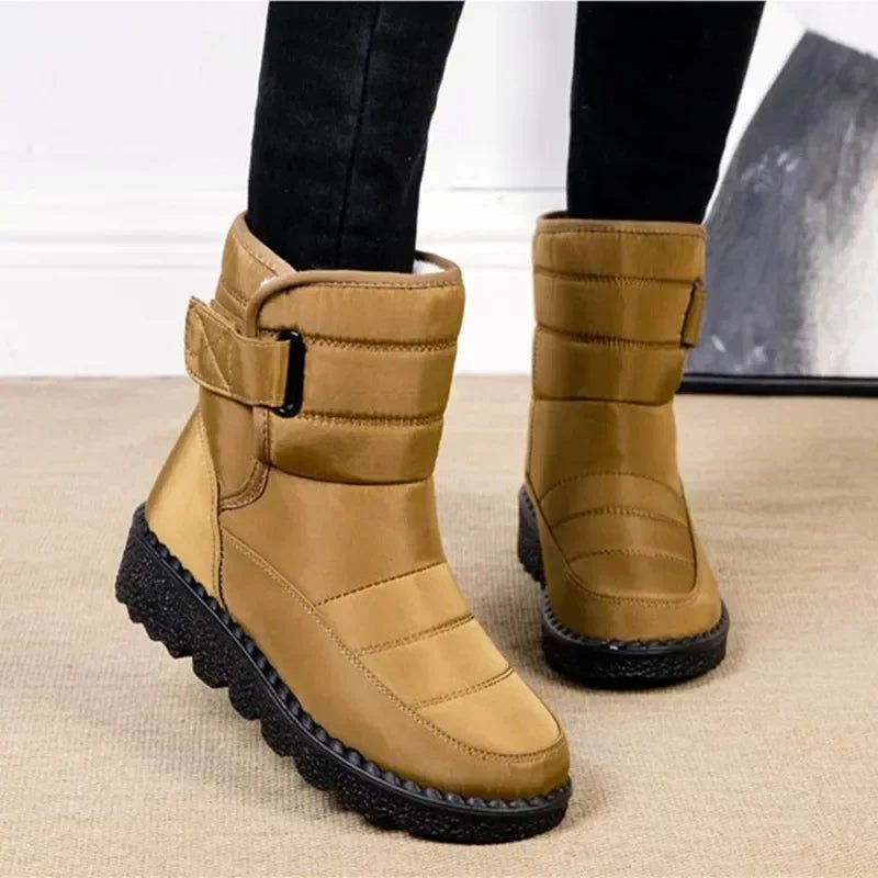 Women's Waterproof Boots Winter Snow Quilted Ankle