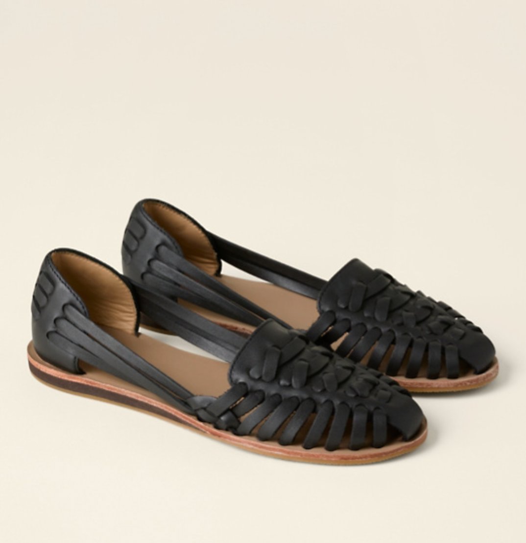 Women's Woven Closed-Toe Slip-On Comfortable Sandals - Black